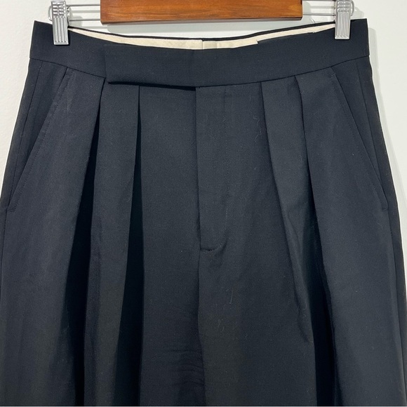 Zara Emmanuelle Alt Collab Into the Classics Pleated Black Pants Wool Blend RARE - Picture 8 of 14